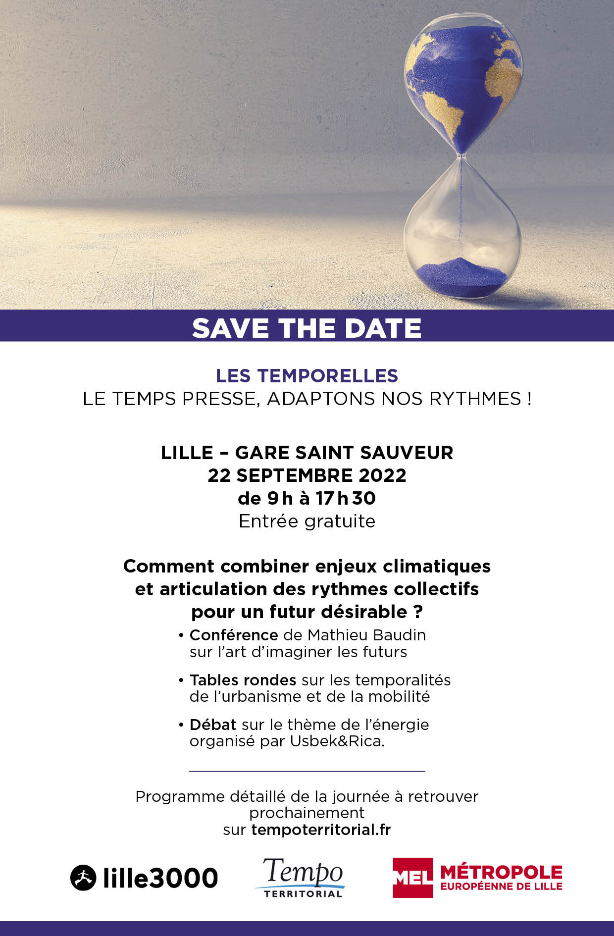 Save the date Temporelles
